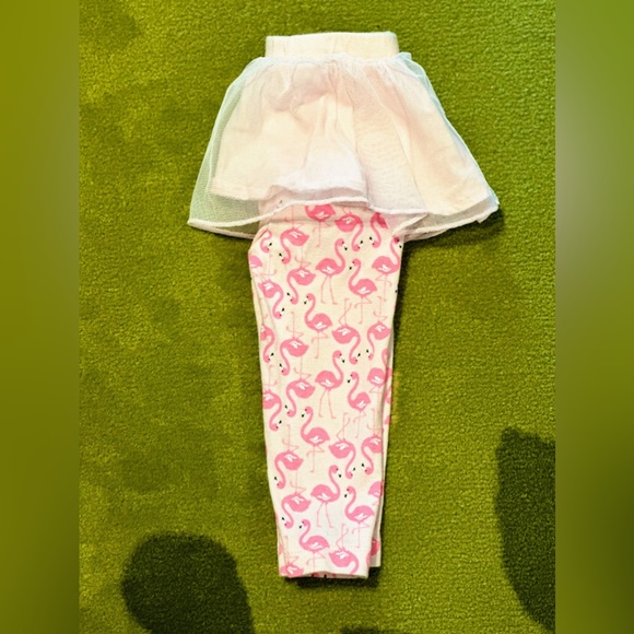 NWOT Carters Pink Flaming Pants w/Pink Tutu Skirt - Picture 4 of 4